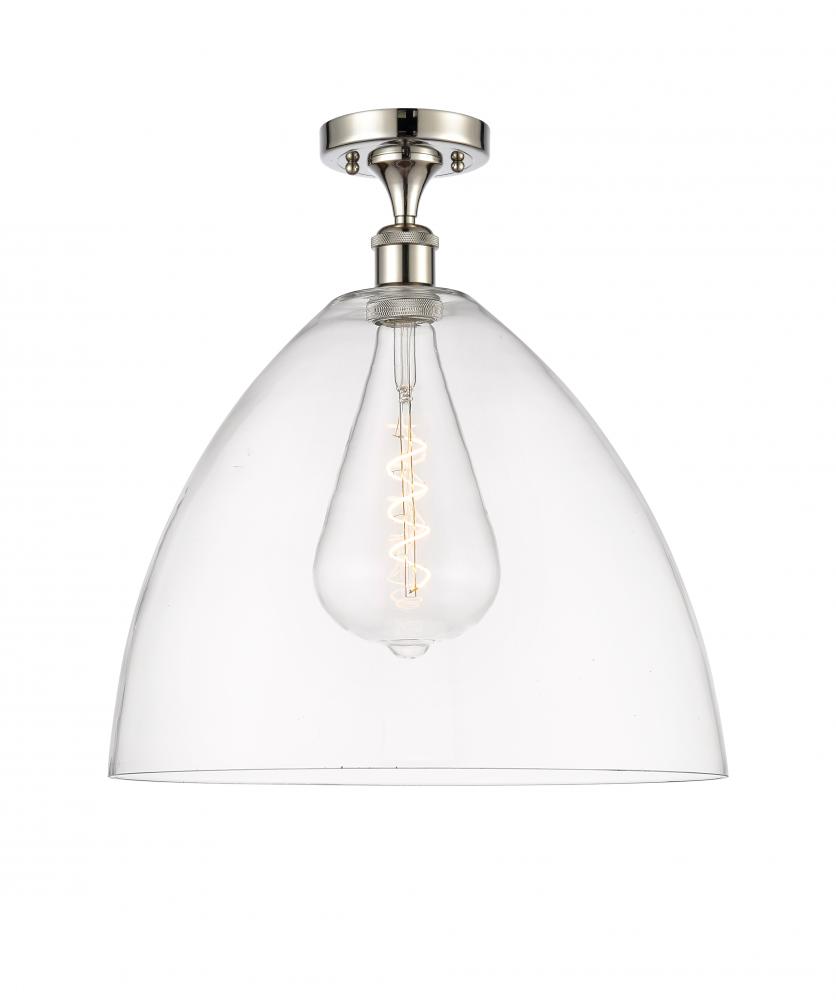 Bristol - 1 Light - 16 inch - Polished Nickel - Semi-Flush Mount