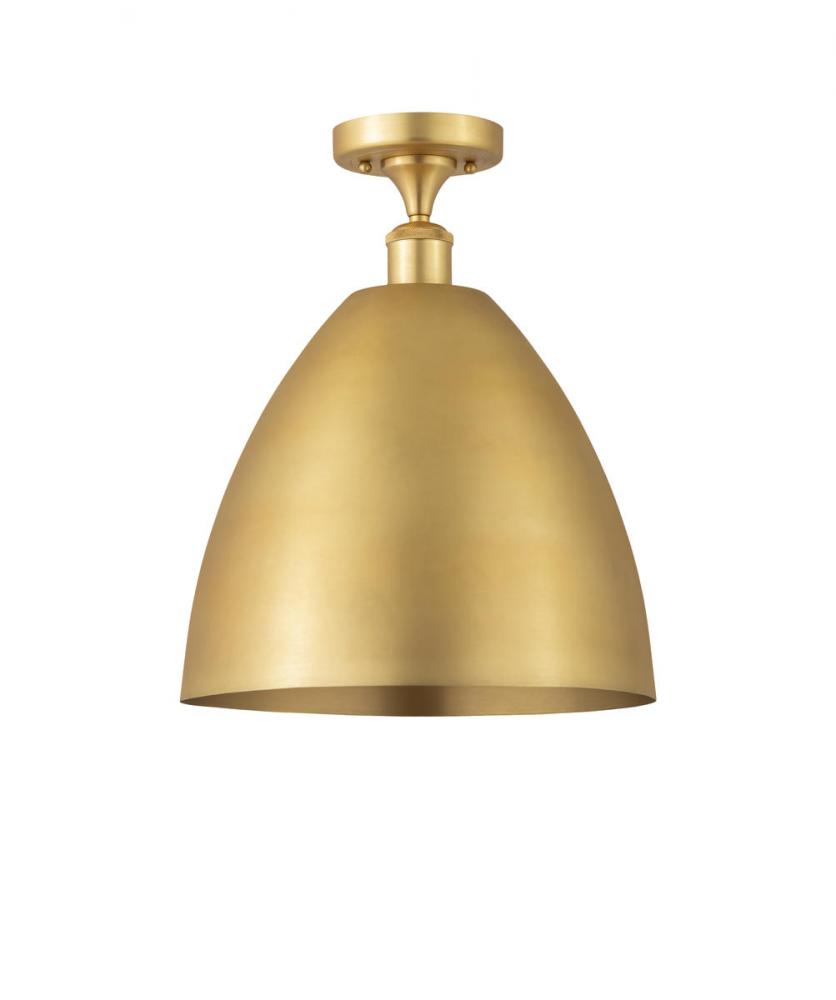 Bristol - 1 Light - 12 inch - Satin Gold - Semi-Flush Mount