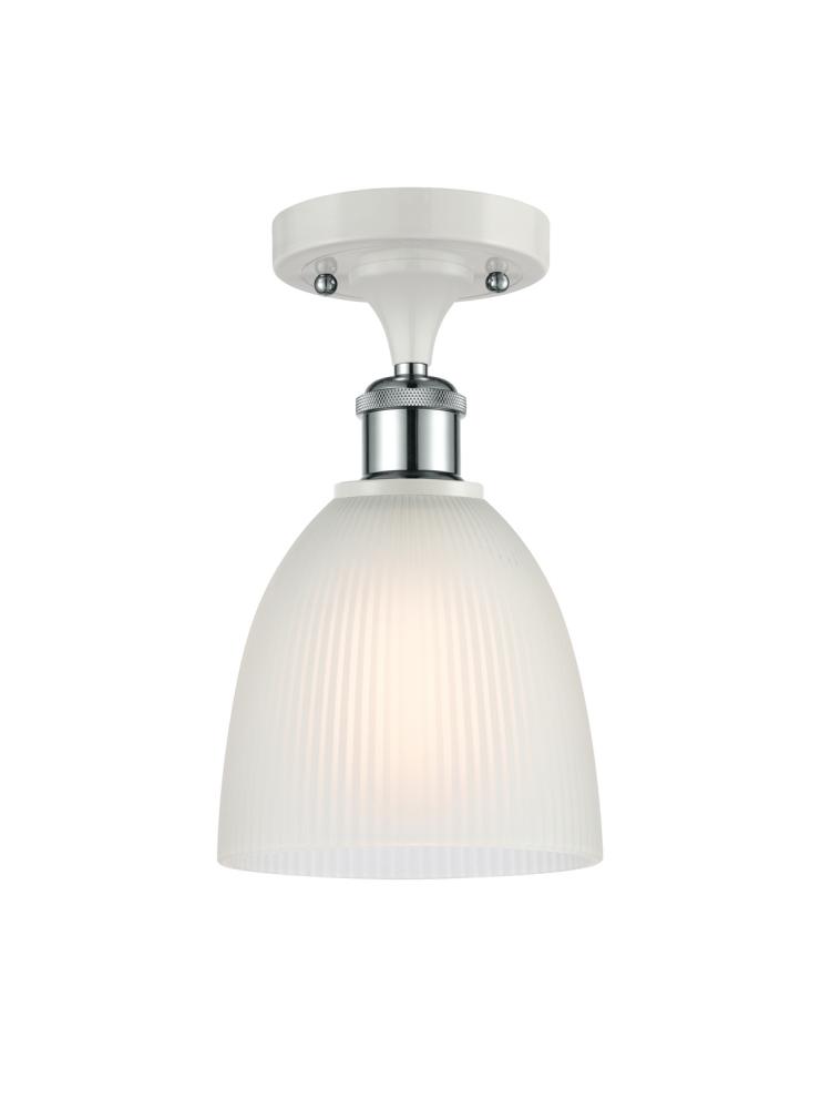 Castile - 1 Light - 6 inch - White Polished Chrome - Semi-Flush Mount