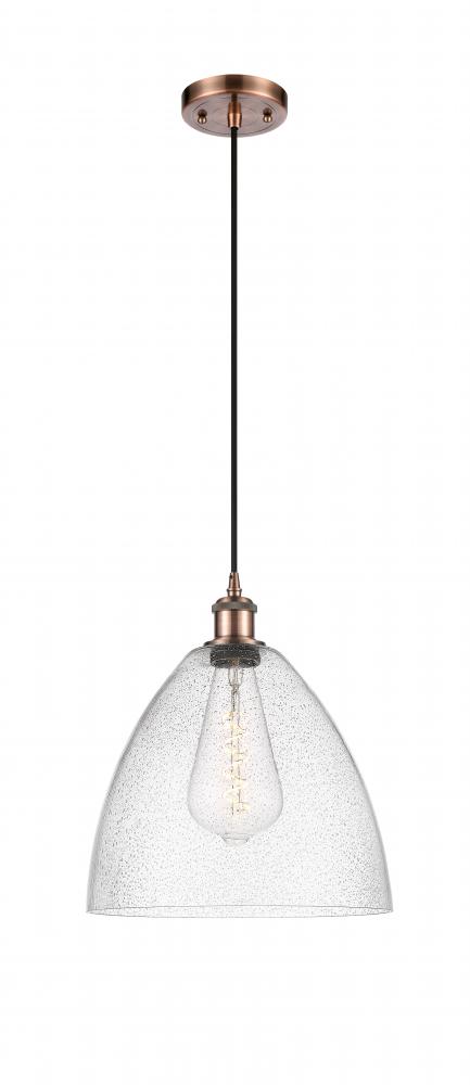 Bristol - 1 Light - 12 inch - Antique Copper - Cord hung - Mini Pendant