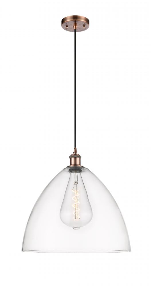 Bristol - 1 Light - 16 inch - Antique Copper - Cord hung - Pendant