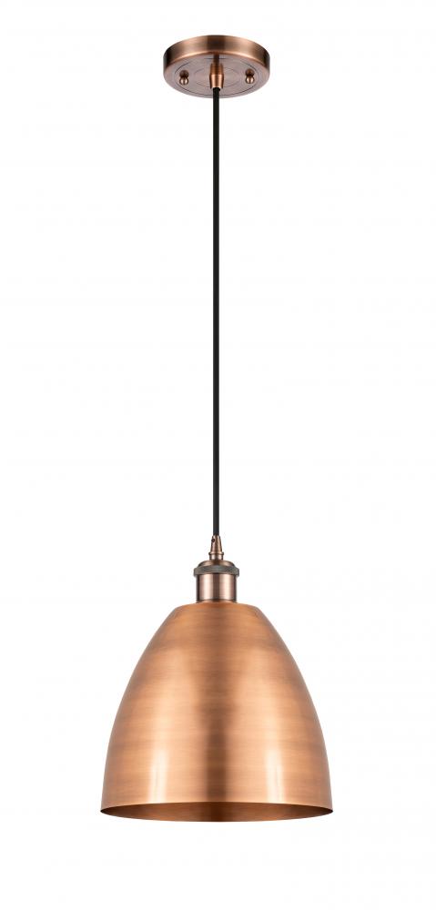 Bristol - 1 Light - 9 inch - Antique Copper - Cord hung - Mini Pendant