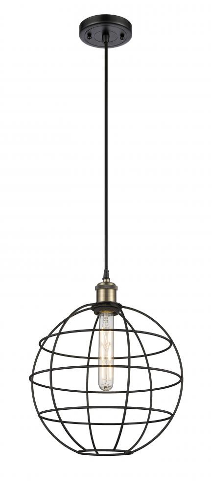 Lake Placid - 1 Light - 12 inch - Black Antique Brass - Mini Pendant