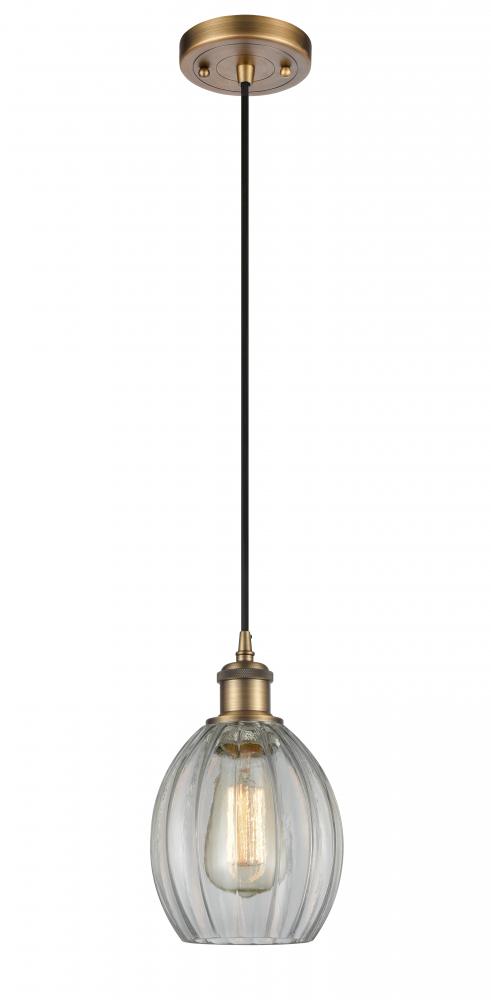 Eaton - 1 Light - 6 inch - Brushed Brass - Cord hung - Mini Pendant