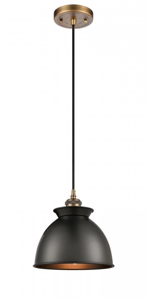 Adirondack - 1 Light - 8 inch - Brushed Brass - Cord hung - Mini Pendant