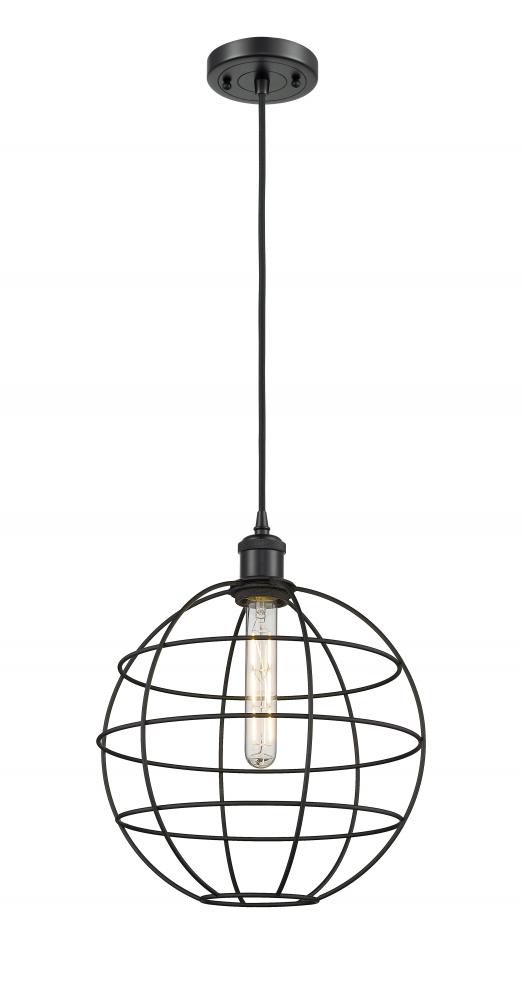 Lake Placid - 1 Light - 12 inch - Matte Black - Mini Pendant