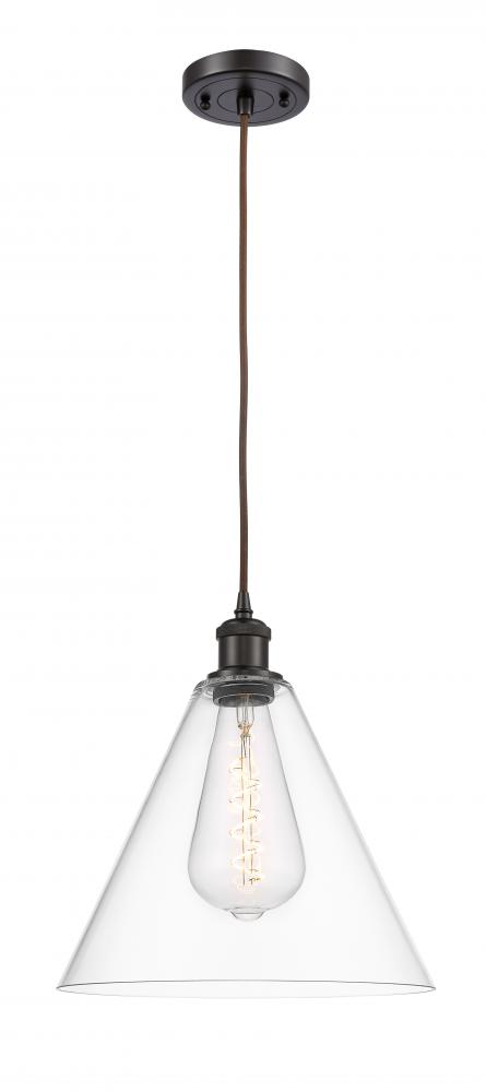 Berkshire - 1 Light - 12 inch - Oil Rubbed Bronze - Cord hung - Mini Pendant