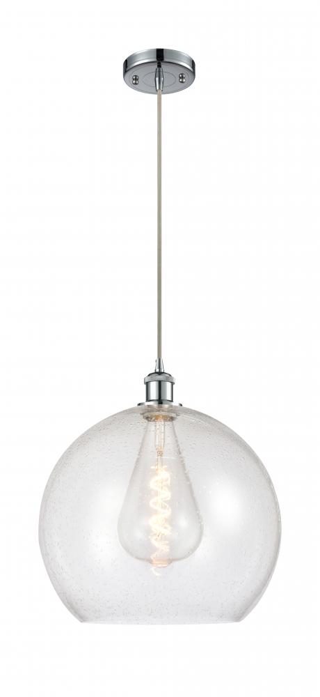 Athens - 1 Light - 14 inch - Polished Chrome - Cord hung - Pendant