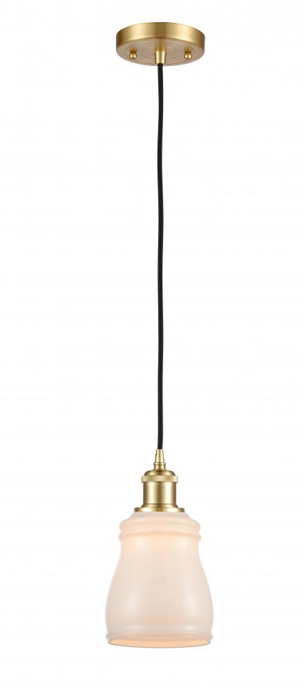 Ellery - 1 Light - 5 inch - Satin Gold - Cord hung - Mini Pendant