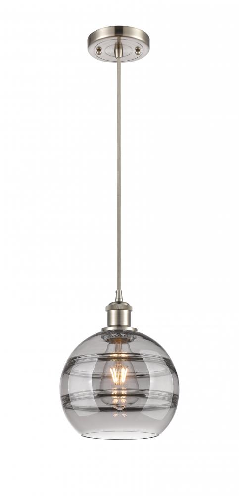 Rochester - 1 Light - 8 inch - Brushed Satin Nickel - Cord hung - Mini Pendant