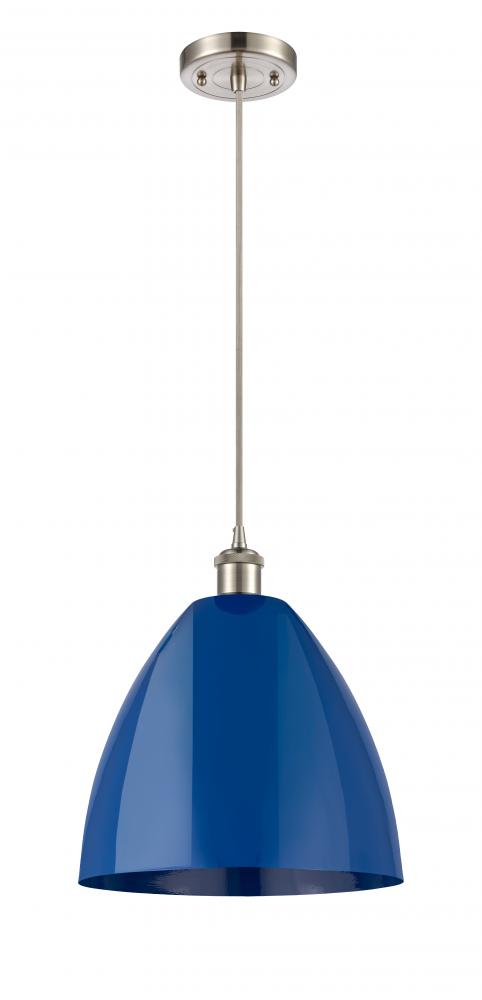 Plymouth - 1 Light - 12 inch - Brushed Satin Nickel - Cord hung - Mini Pendant