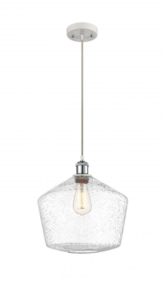 Cindyrella - 1 Light - 12 inch - White Polished Chrome - Cord hung - Mini Pendant