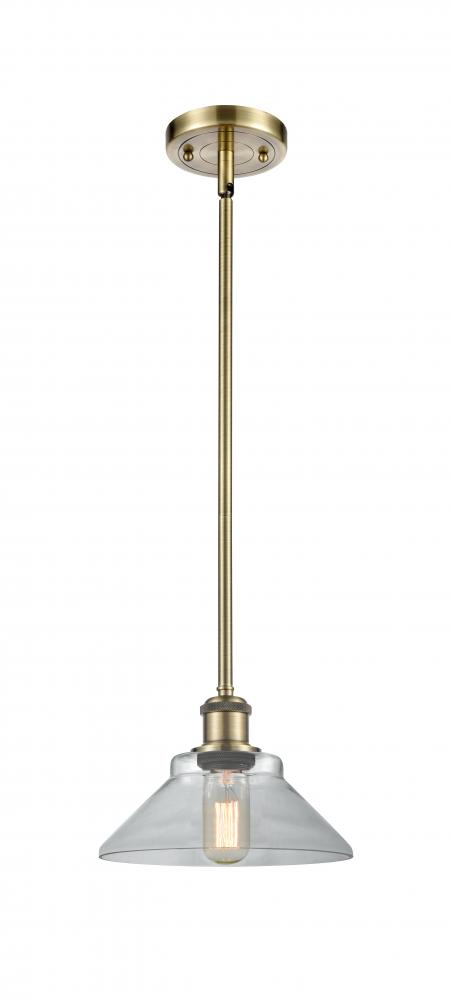 Orwell - 1 Light - 8 inch - Antique Brass - Mini Pendant