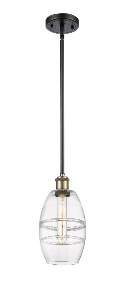 Vaz - 1 Light - 6 inch - Black Antique Brass - Mini Pendant