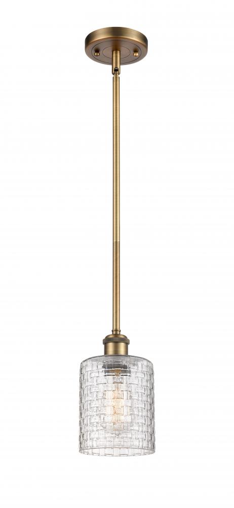 Cobbleskill - 1 Light - 5 inch - Brushed Brass - Mini Pendant