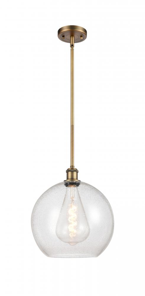 Athens - 1 Light - 12 inch - Brushed Brass - Mini Pendant