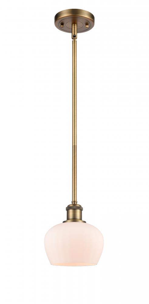 Fenton - 1 Light - 7 inch - Brushed Brass - Mini Pendant