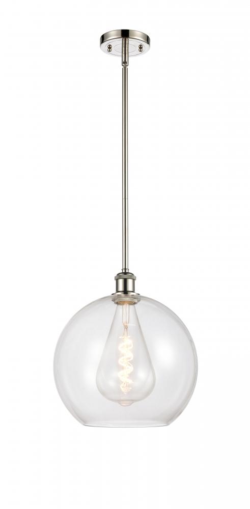 Athens - 1 Light - 12 inch - Polished Nickel - Mini Pendant