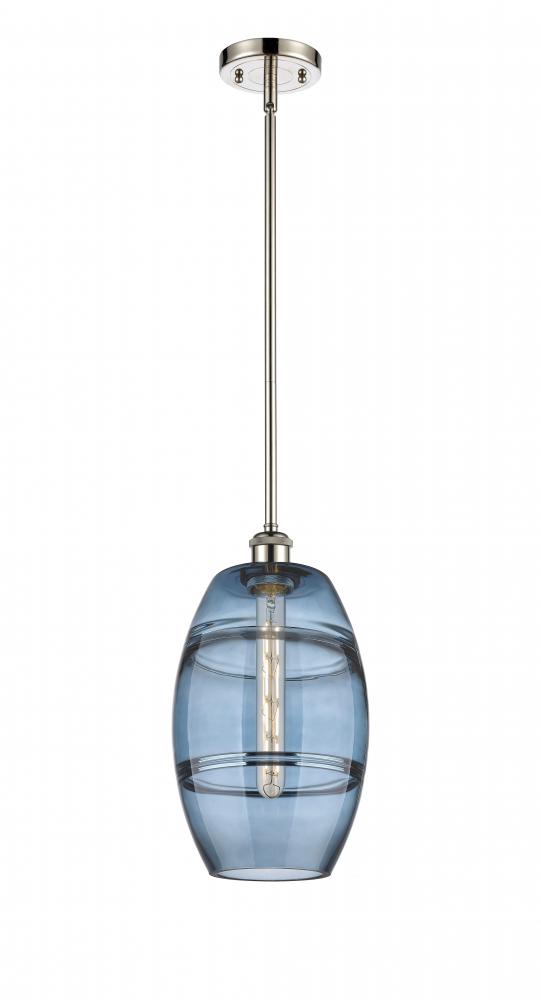 Vaz - 1 Light - 8 inch - Polished Nickel - Mini Pendant