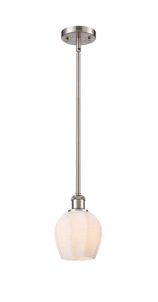 Norfolk - 1 Light - 6 inch - Brushed Satin Nickel - Mini Pendant