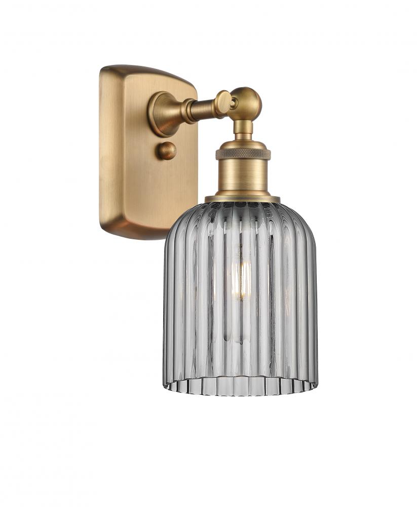 Bridal Veil - 1 Light - 5 inch - Brushed Brass - Sconce