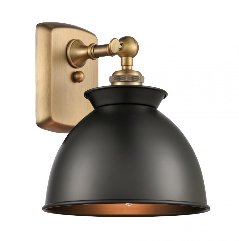 Adirondack - 1 Light - 8 inch - Brushed Brass - Sconce