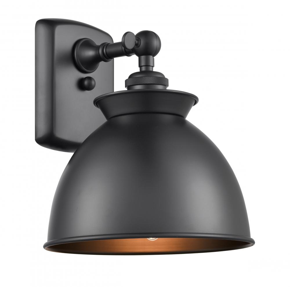 Adirondack - 1 Light - 8 inch - Matte Black - Sconce