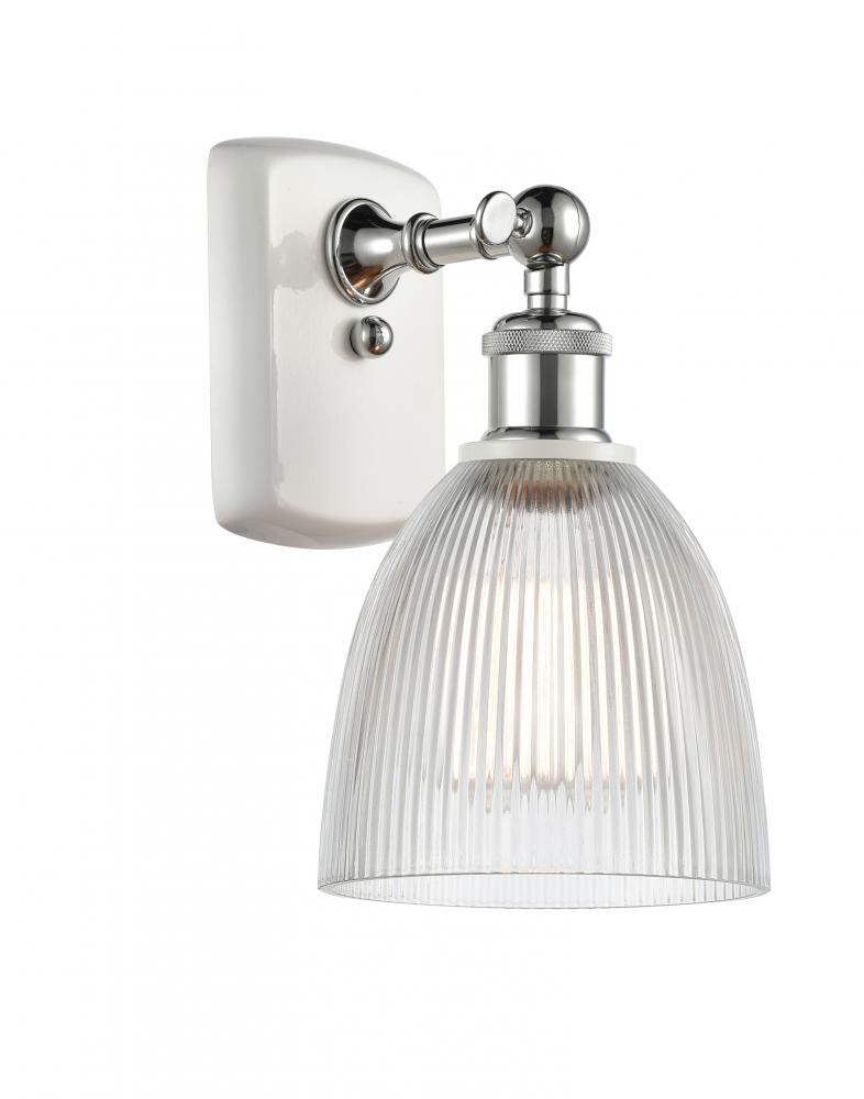 Castile - 1 Light - 6 inch - White Polished Chrome - Sconce