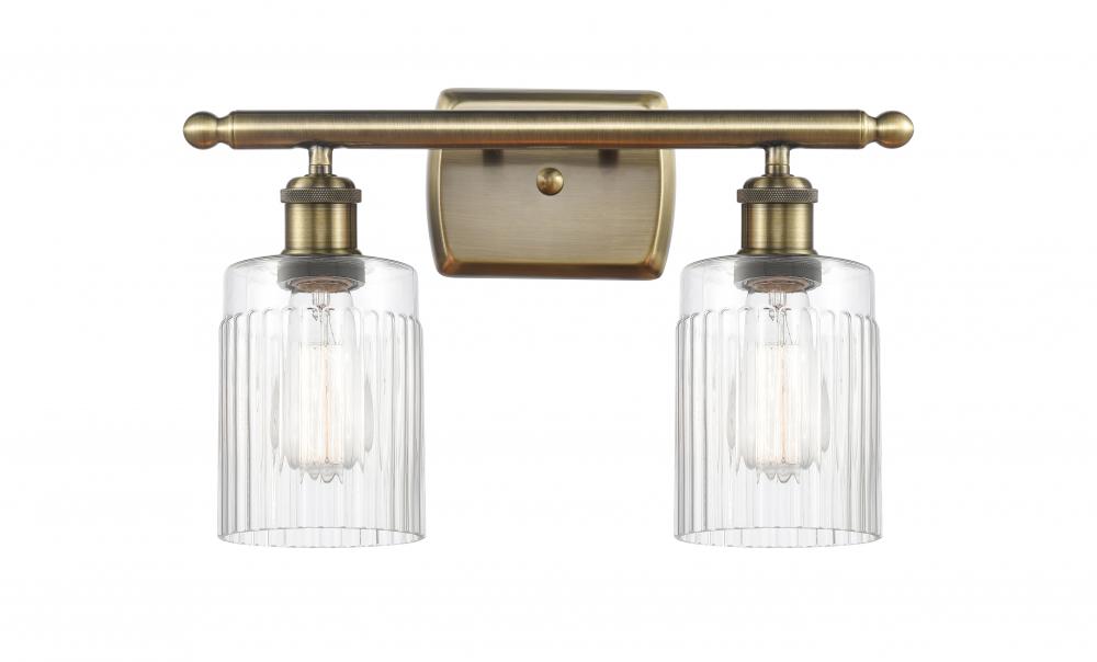 Hadley - 2 Light - 15 inch - Antique Brass - Bath Vanity Light