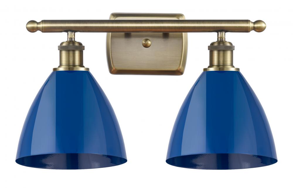 Plymouth - 2 Light - 18 inch - Antique Brass - Bath Vanity Light