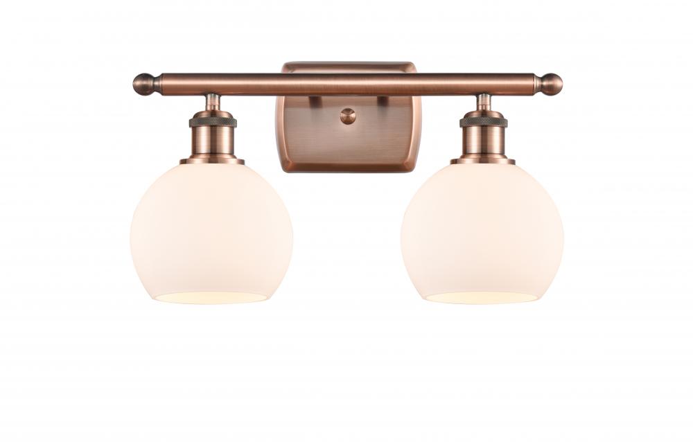 Athens - 2 Light - 16 inch - Antique Copper - Bath Vanity Light