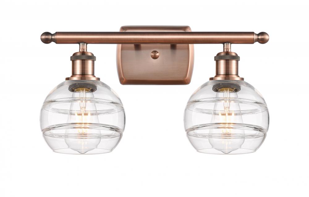 Rochester - 2 Light - 16 inch - Antique Copper - Bath Vanity Light