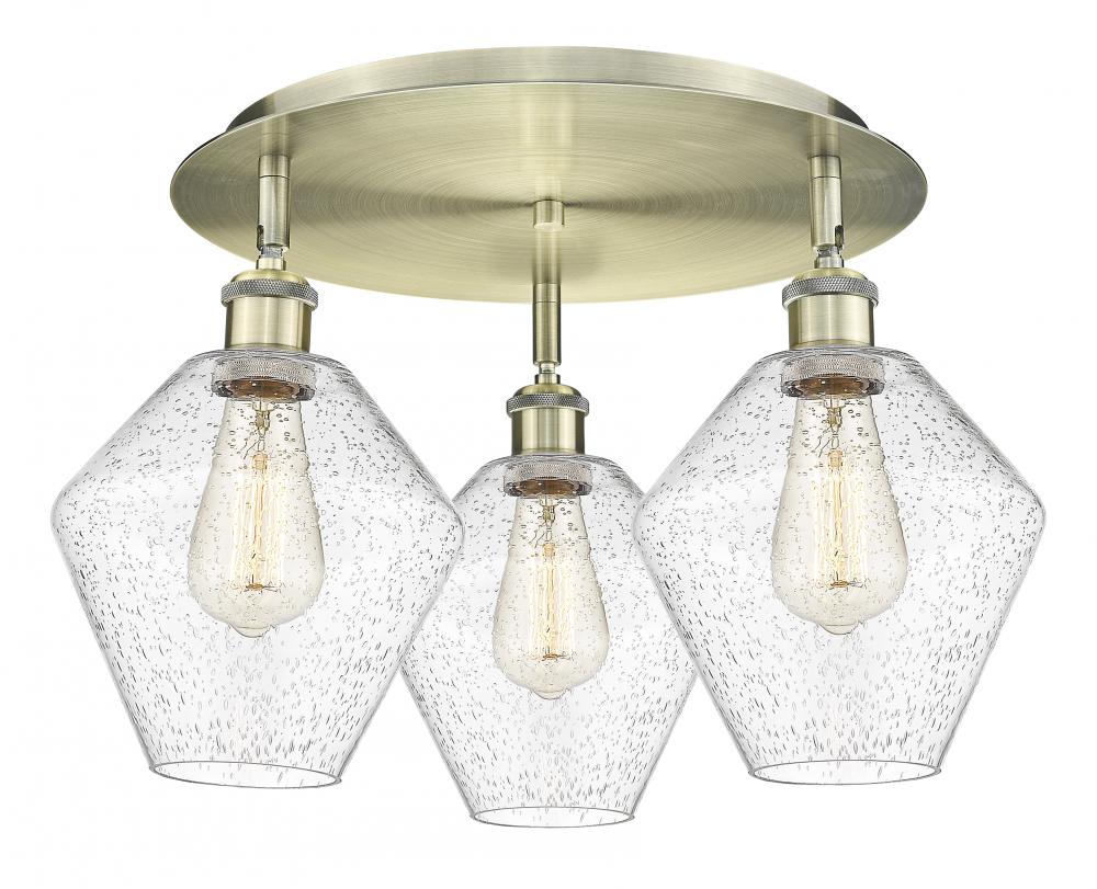 Cindyrella - 3 Light - 20 inch - Antique Brass - Flush Mount