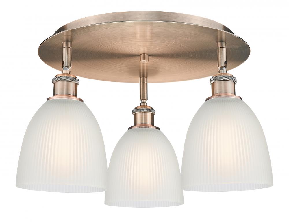 Castile - 3 Light - 18 inch - Antique Copper - Flush Mount