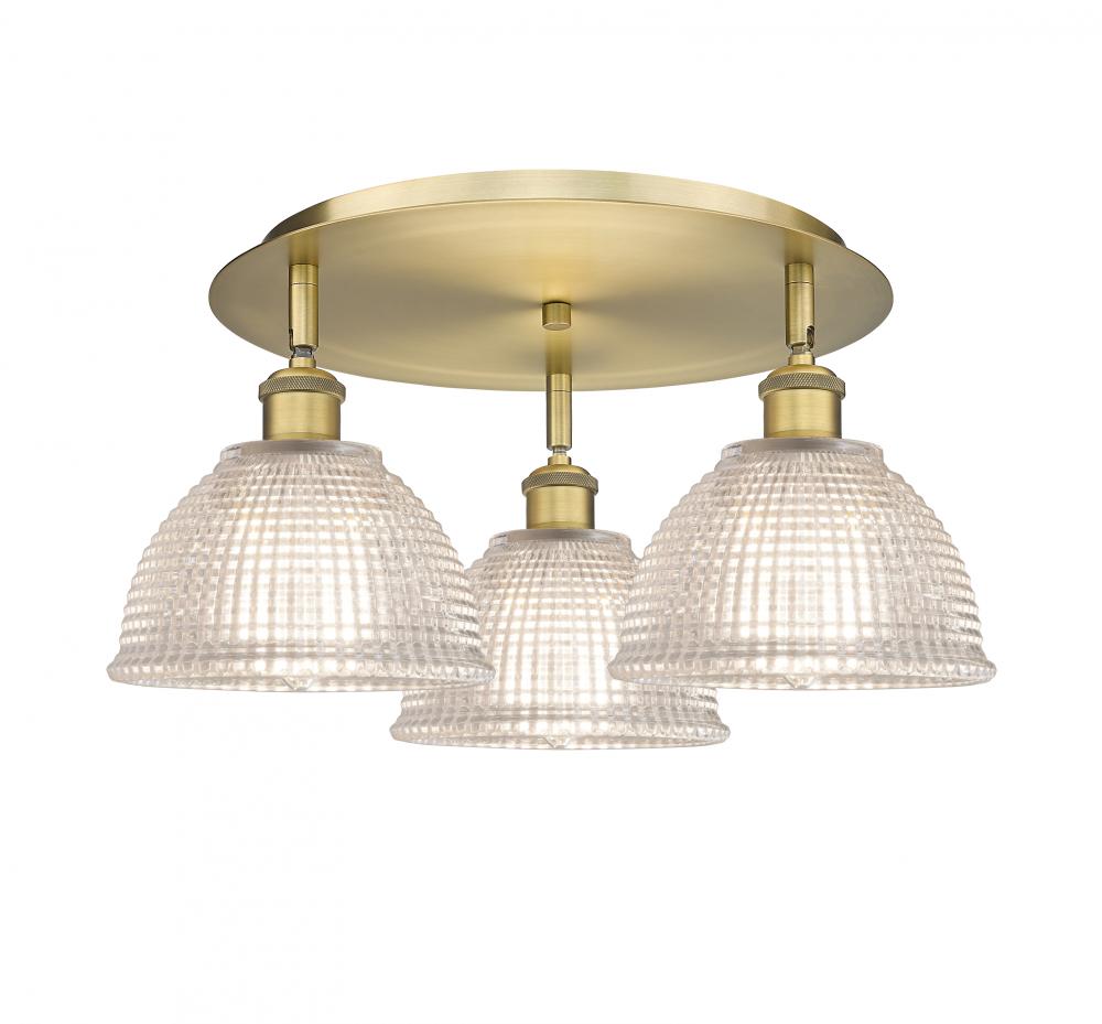 Arietta - 3 Light - 20 inch - Brushed Brass - Flush Mount