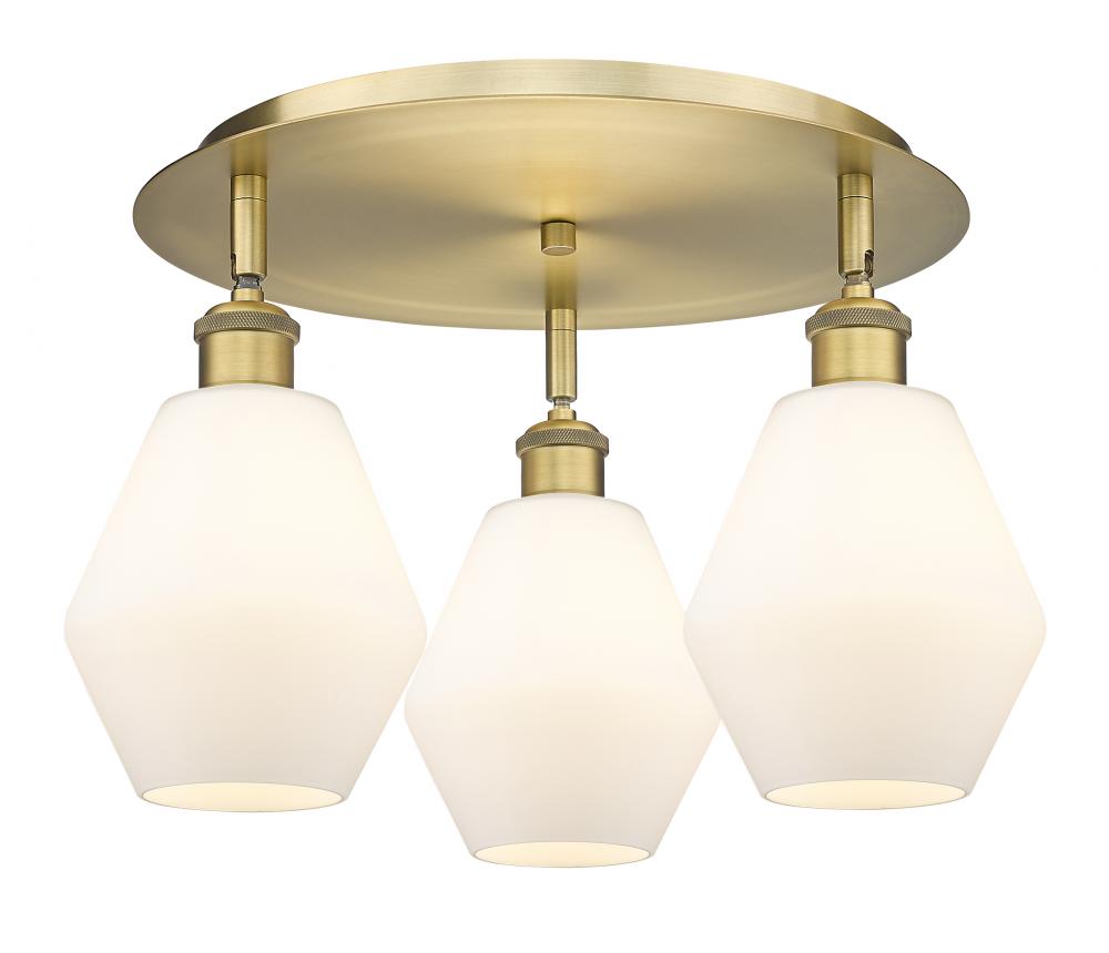 Cindyrella - 3 Light - 18 inch - Brushed Brass - Flush Mount