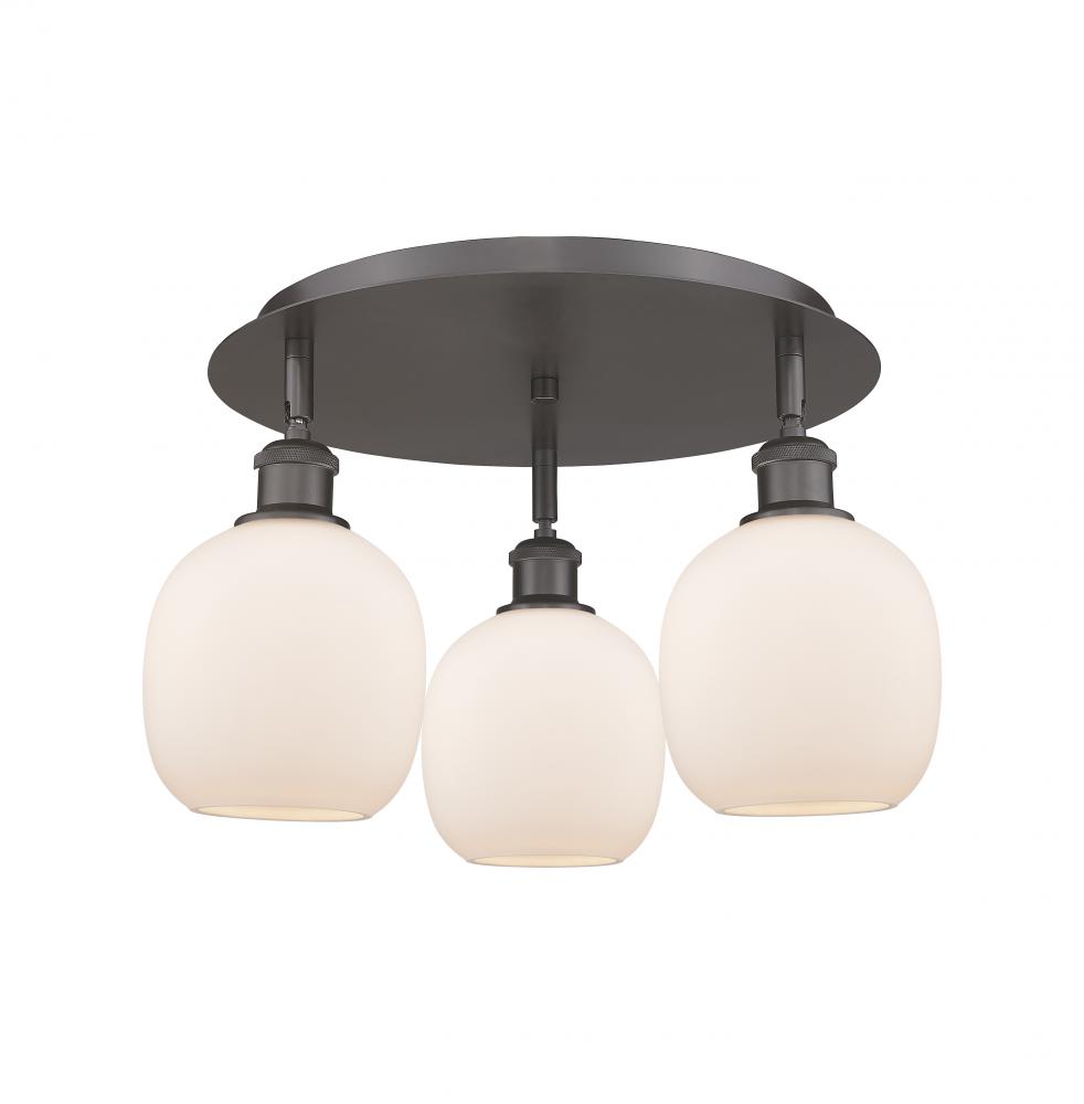 Belfast - 3 Light - 18 inch - Oil Rubbed Bronze - Flush Mount