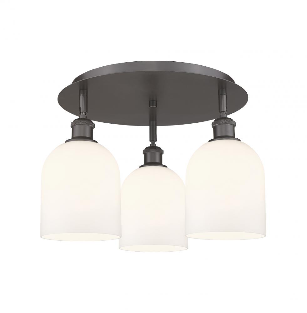 Bella - 3 Light - 17 inch - Oil Rubbed Bronze - Flush Mount