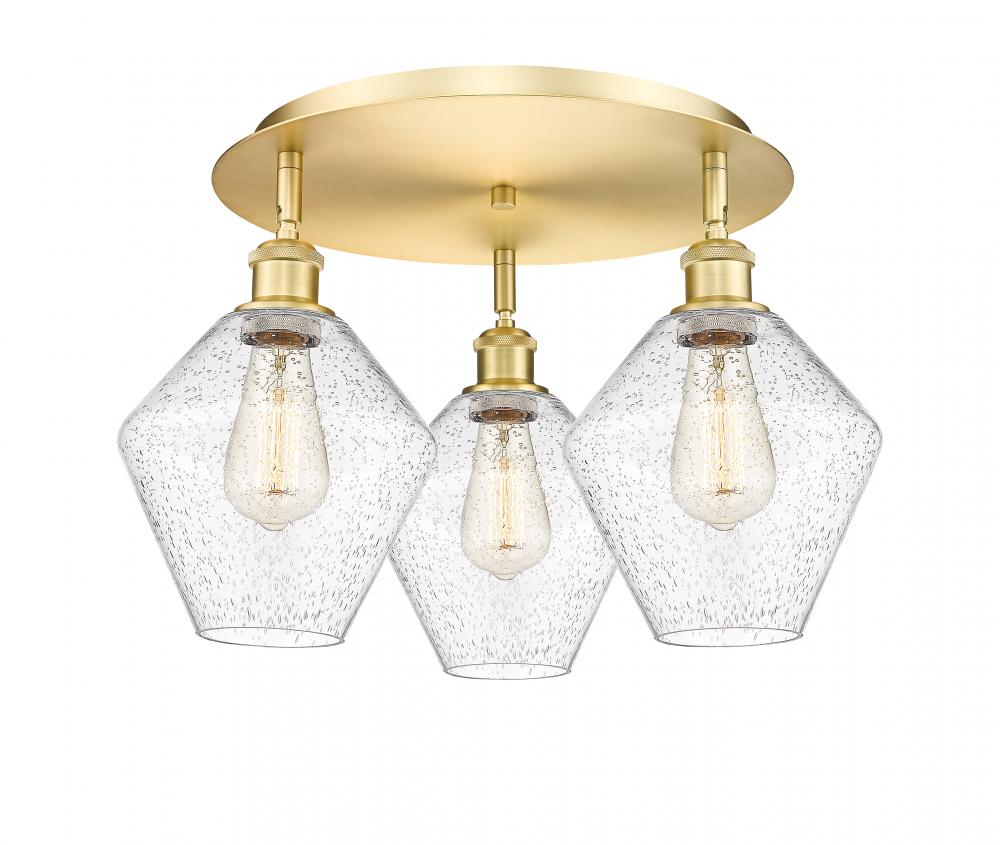 Cindyrella - 3 Light - 20 inch - Satin Gold - Flush Mount