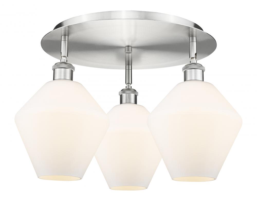 Cindyrella - 3 Light - 20 inch - Satin Nickel - Flush Mount