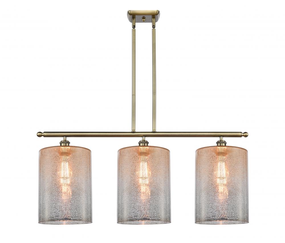 Cobbleskill - 3 Light - 36 inch - Antique Brass - Cord hung - Island Light