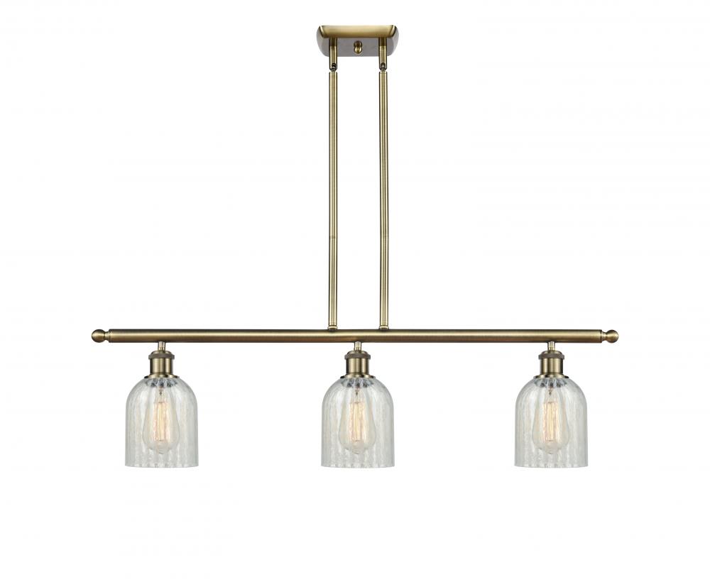 Caledonia - 3 Light - 36 inch - Antique Brass - Cord hung - Island Light