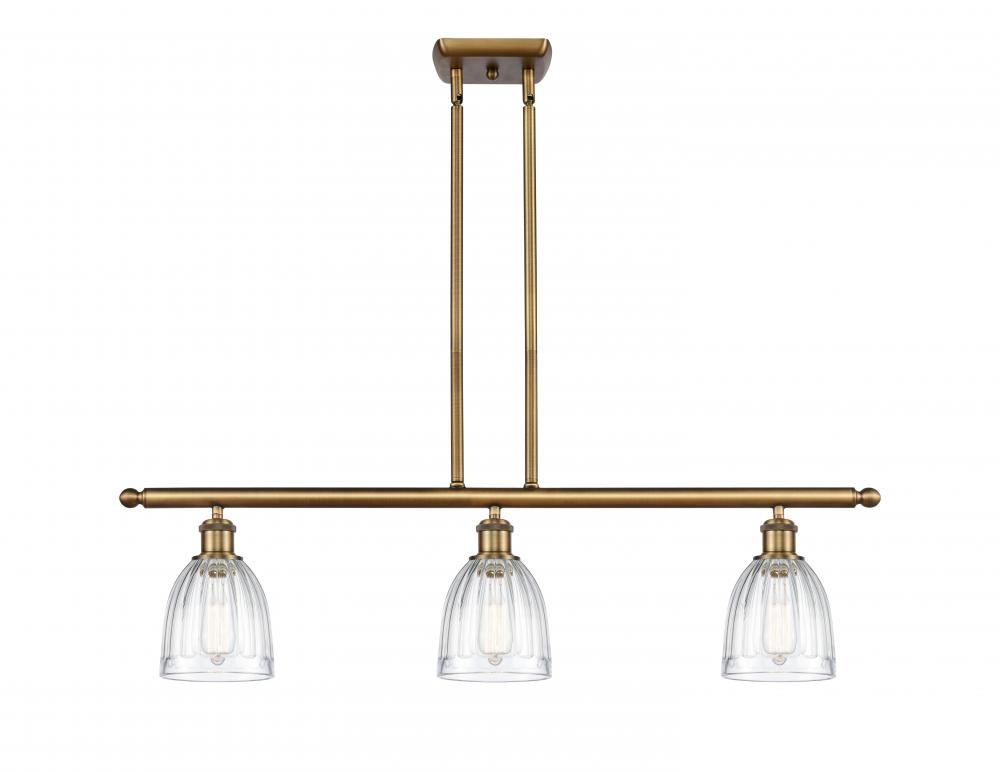 Brookfield - 3 Light - 36 inch - Brushed Brass - Cord hung - Island Light