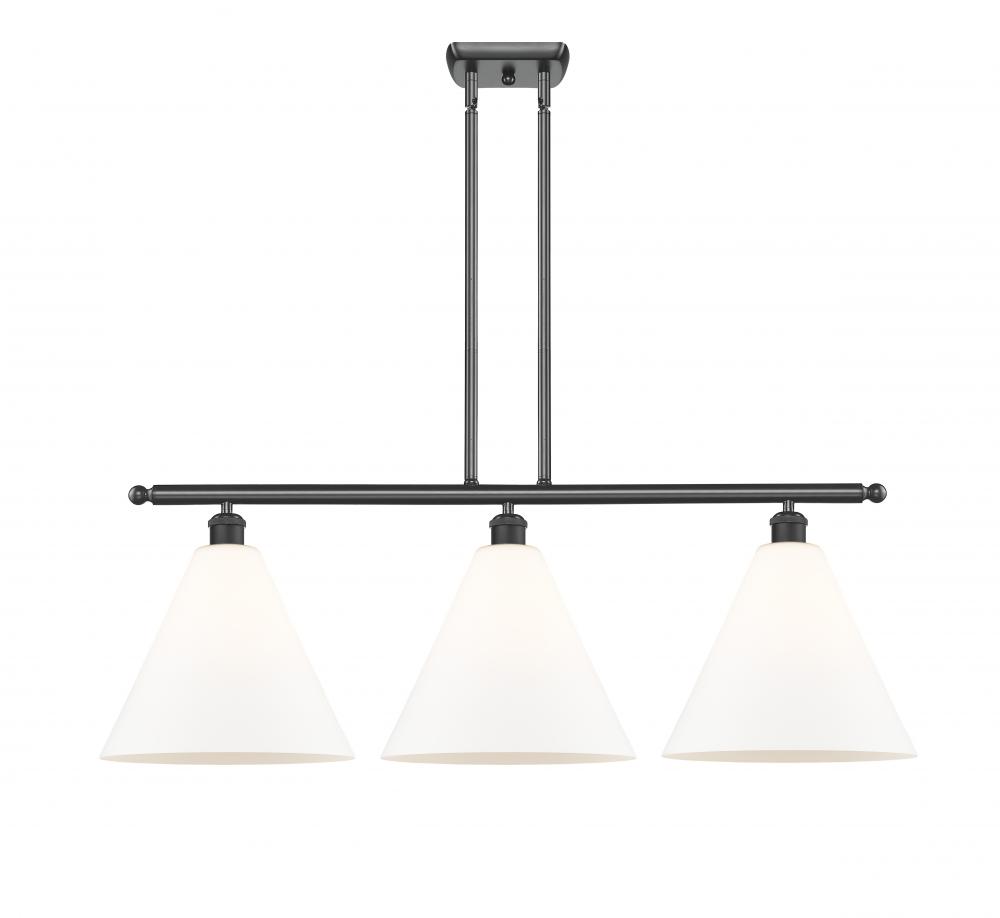 Berkshire - 3 Light - 39 inch - Matte Black - Cord hung - Island Light