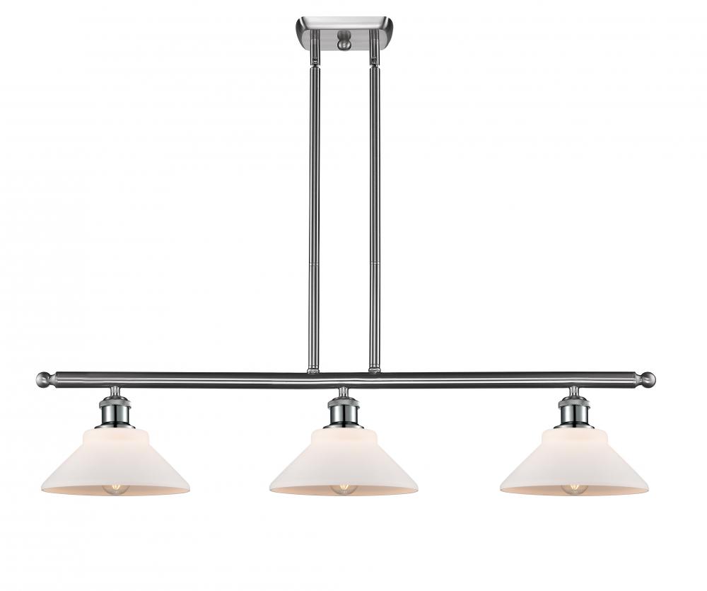 Orwell - 3 Light - 36 inch - Brushed Satin Nickel - Cord hung - Island Light