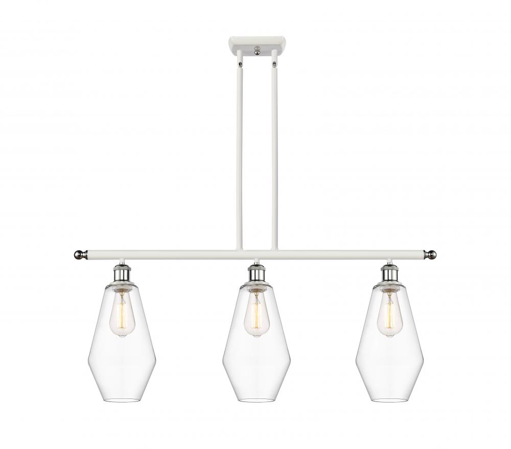 Cindyrella - 3 Light - 36 inch - White Polished Chrome - Cord hung - Island Light