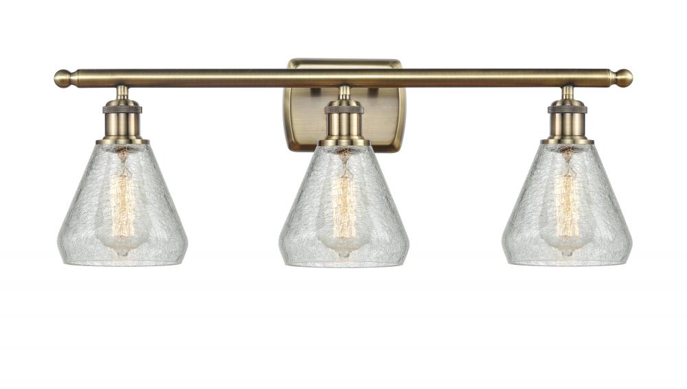 Conesus - 3 Light - 26 inch - Antique Brass - Bath Vanity Light