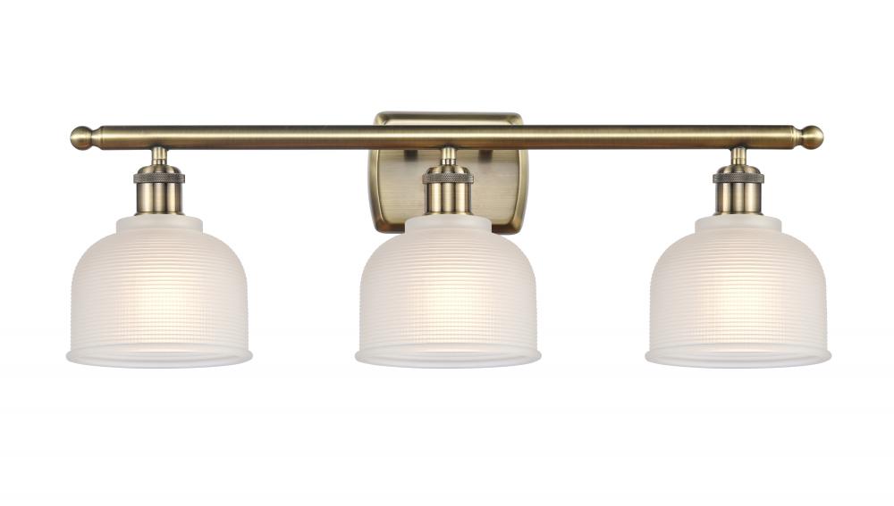 Dayton - 3 Light - 26 inch - Antique Brass - Bath Vanity Light