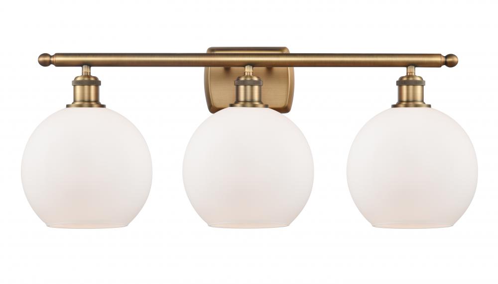 Athens - 3 Light - 28 inch - Brushed Brass - Bath Vanity Light