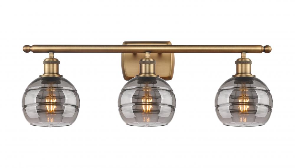 Rochester - 3 Light - 26 inch - Brushed Brass - Bath Vanity Light